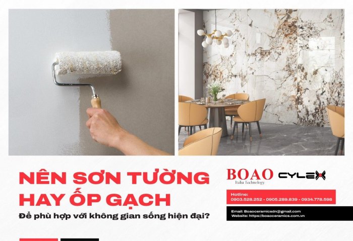 nên sơn tường hay ốp gạch